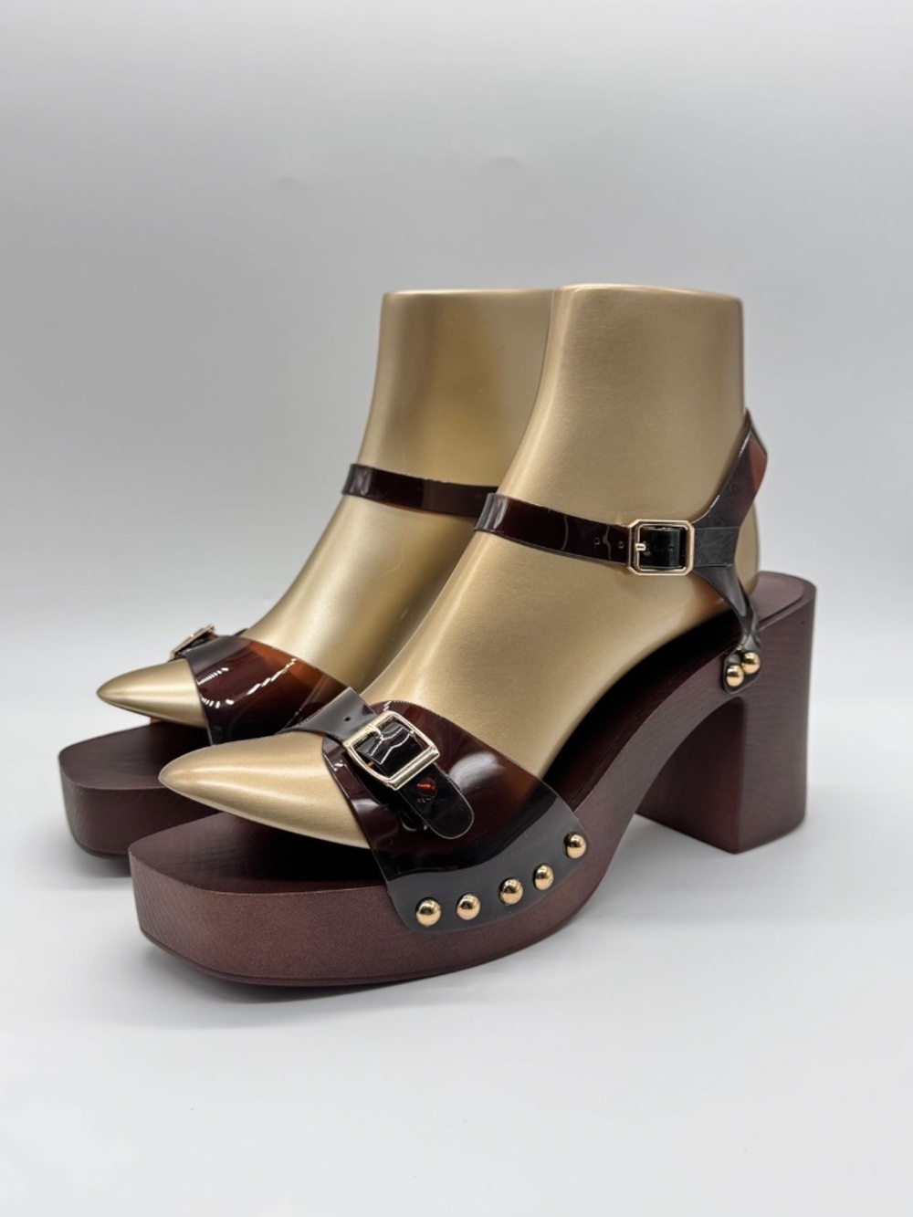 Madden Girl Kruise Tortoiseshell Wooden Platform Sandals Clogs New Size 10
